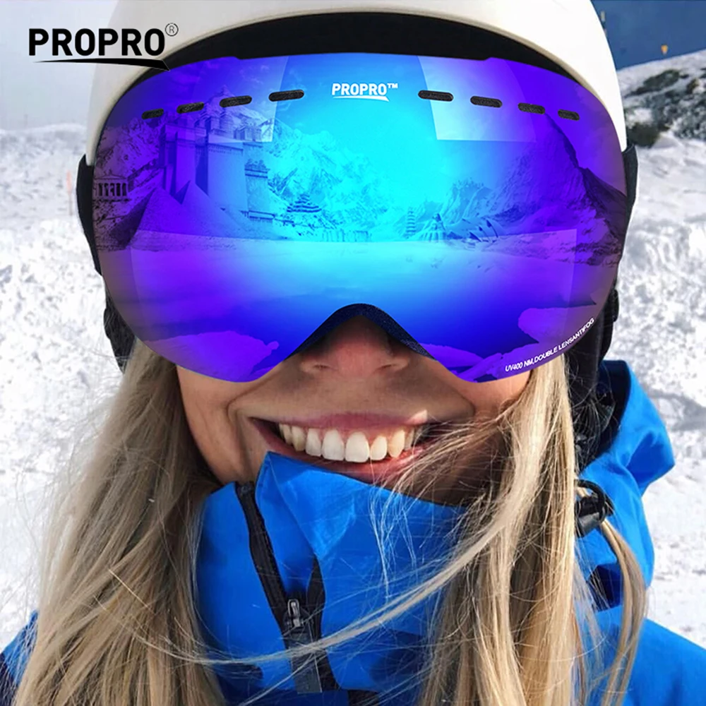 Double Lens Skiing Snowboarding Goggles Anti-fog UV Snow Sports Sun Glasses #M2R 