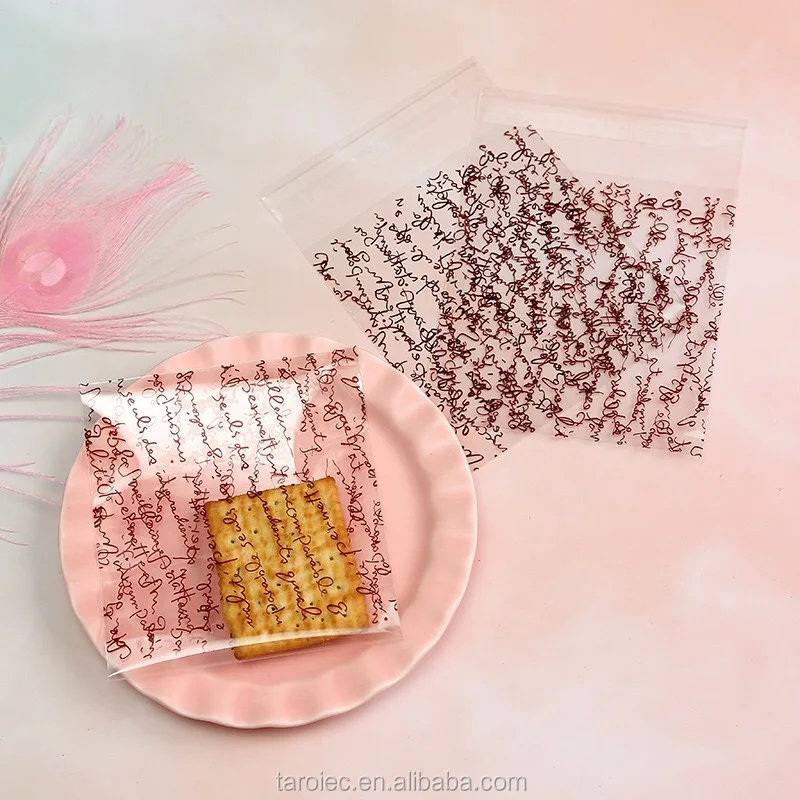 Cookie Packaging Bag Transparent Opp Plastic Candy Bag With Custom