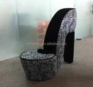 zebra high heel chair