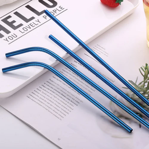 

stainless steel straw fda with case / metal drinking straw, Silver