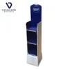 design logo cardboard paper stacks display floor rack/stand, retail corrugated carton floor stand