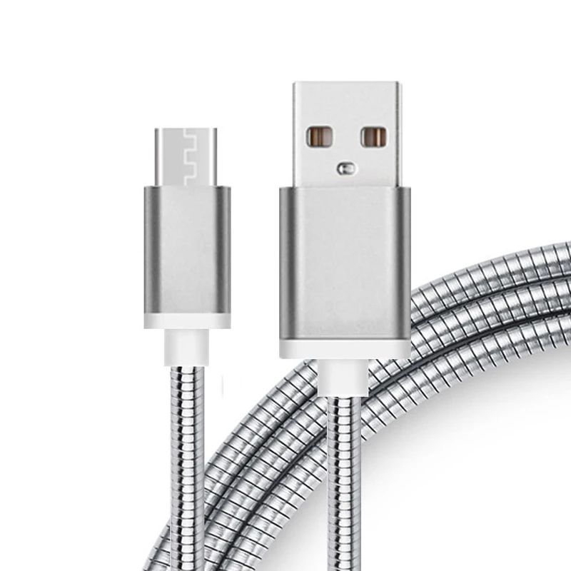 

Stainless Steel USB Cable Charger, Silver, black, gold etc