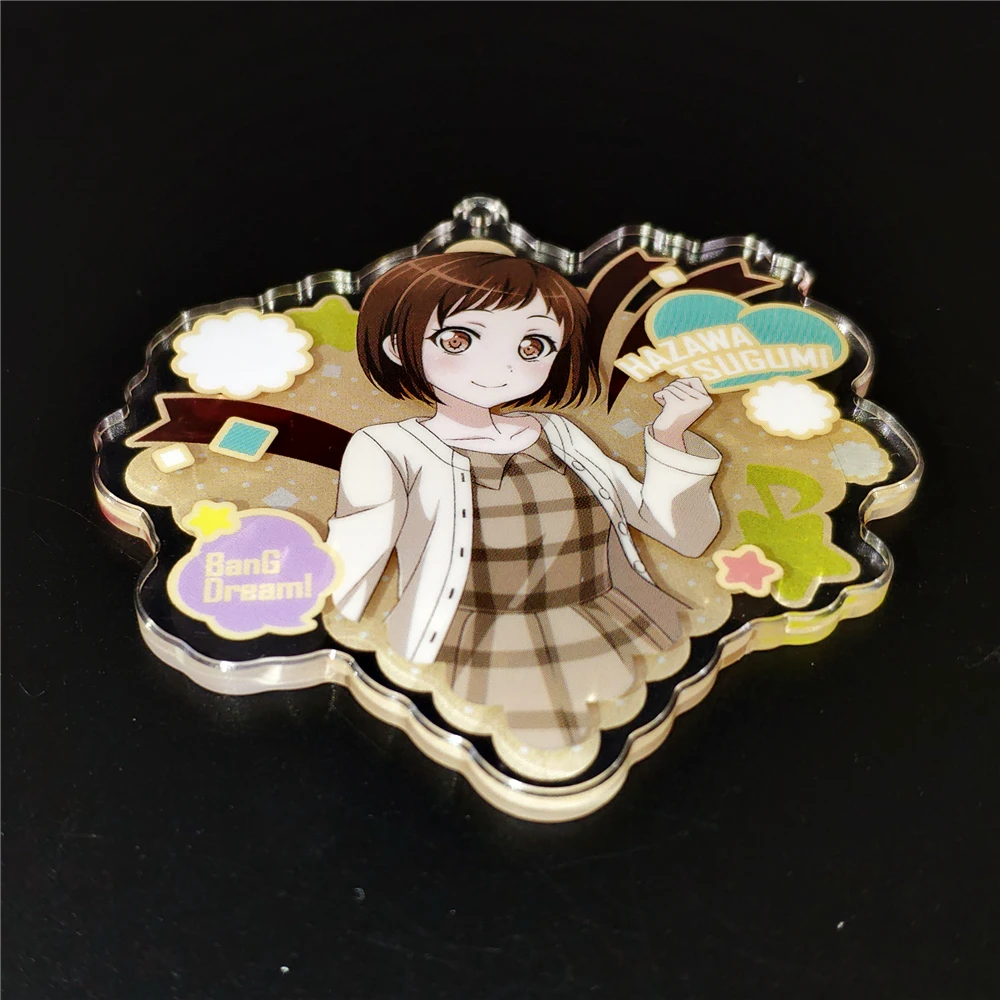 
Free Sample Offset Print CNC Cut Custom Anime Acrylic Keychain Heart Shape Keychain 
