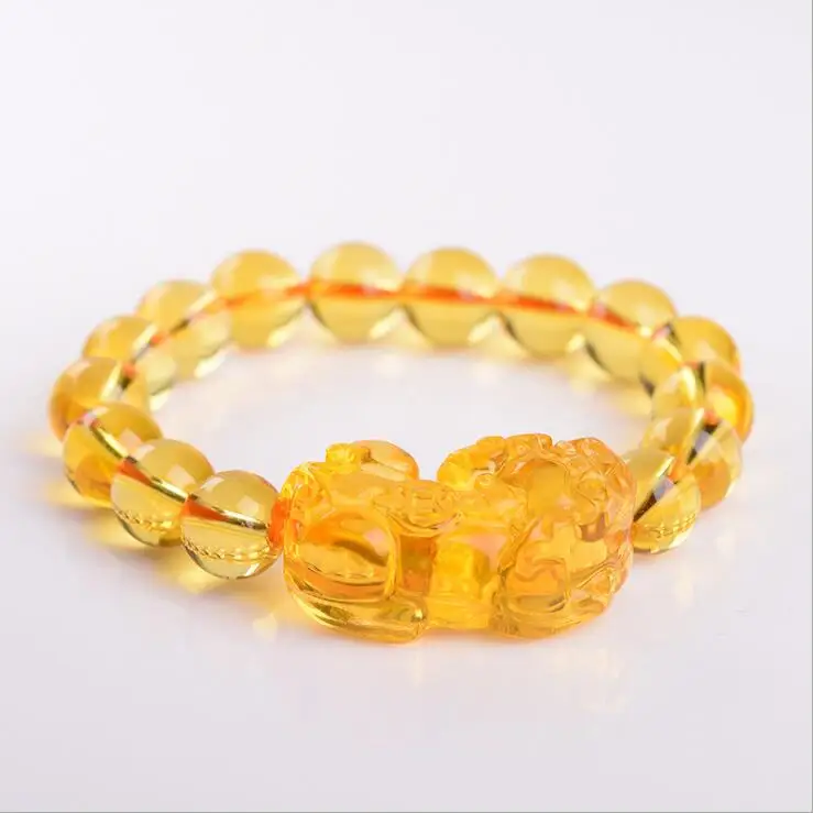 

2019 Hot Selling Feng Shui Pi Yao Bracelet, Yellow
