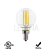 Glass Lamp Body Material 2w 4w 6w dimmable G16.5 Globe LED filament light bulbs