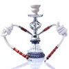 2019 popular Double tube 2 hose glass hookah shisha nargile