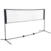 Wholesale price of the factory 5M folding adjustable height portable tennis and badminton net stand