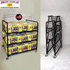 unique design foldable supermarket metal wire snack food display rack for cookies and potato chips
