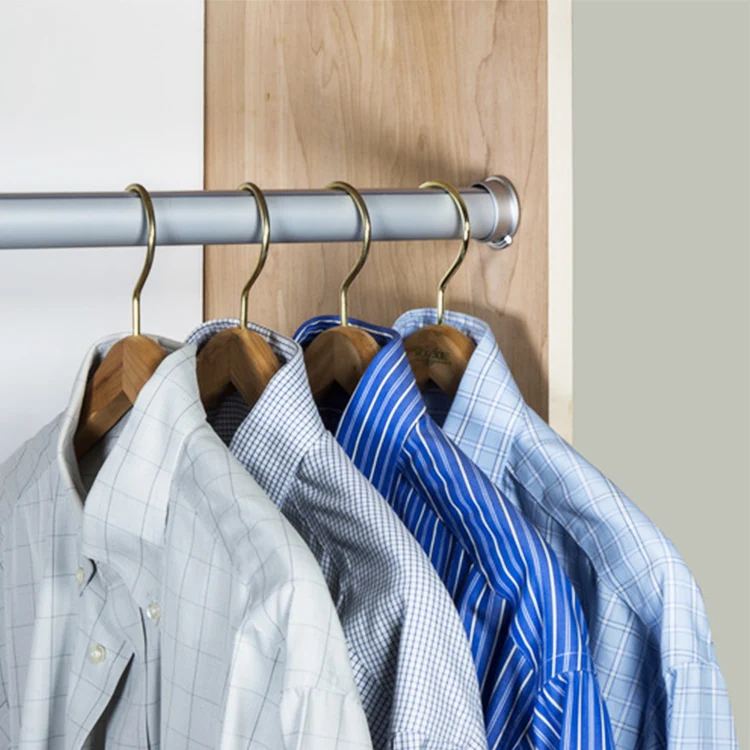 25mm Mirror Finish Wardrobe Rail Closet Pole Rod Clothing Tube Rail