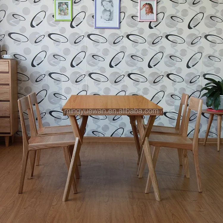 Nordic Style Folding Dining Table Wooden Philippine Set Solid