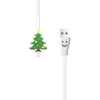 Christmas Tree Head Multi Micro Cable LED Light Cable USB Data Charging Cable For Mobile Phone