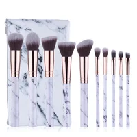 

High End Comfortable Skin 10 Pcs Dense Bristles Gold Tube Makeup Brush