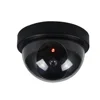 Dummy Security CCTV Dome Camera with Flashing Red LED Light With Warning Security Alert Sticker Decals