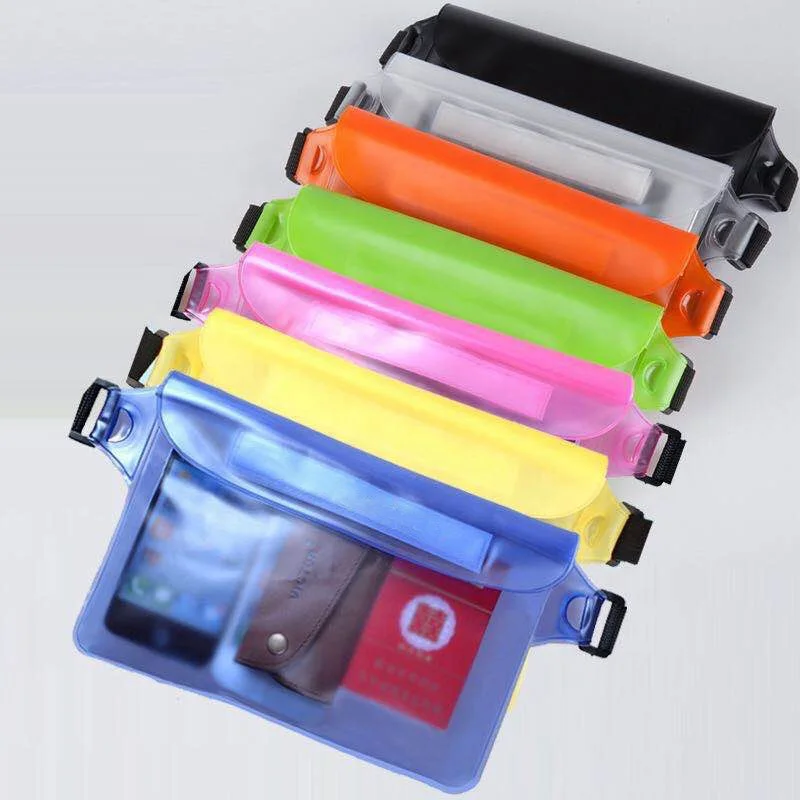 

Fashion Adjustable Waist universal clear Waterproof Underwater mobile phone Bags Case with strap