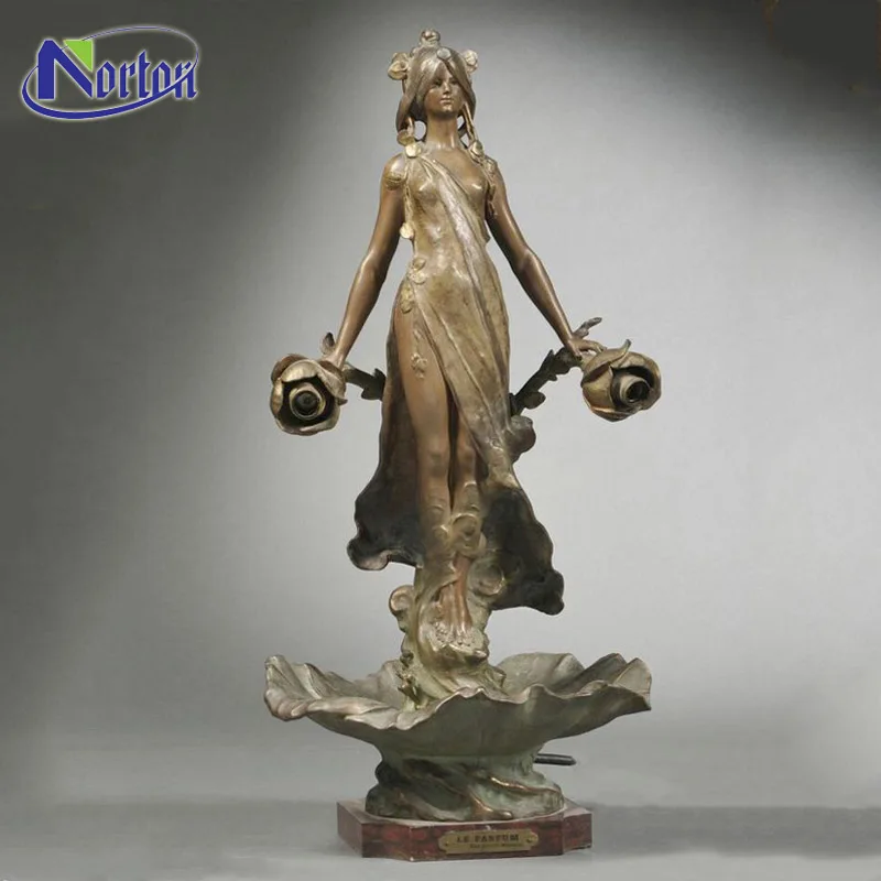 Art Craft Bronze Lady Statue Bronze Female Sculpture For Collection