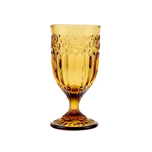 Image of Hot sale Glassware Manufacturer Handmade vintage glass wine glass cup, glass goblet for party decoration