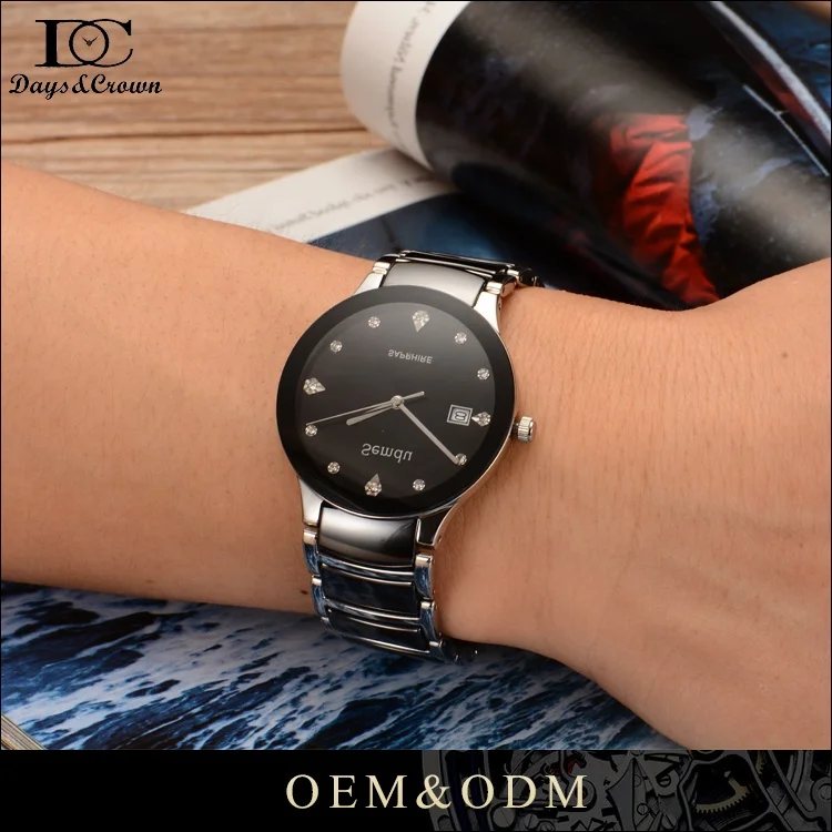 

Ready to ship ceramic quartz woman wrist watch, As shown