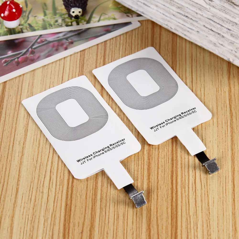 

50pcs/lot wholesale Qi wireless charger receiver for IOS/Android Mobile Phone, As pic