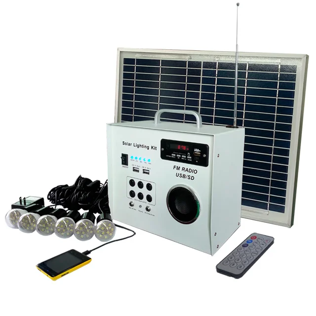 2018 Hot sale portable home lighting solar product 1W 3W 10W 20W 30W 40W 50W with solar radio/solar fan