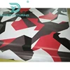 Jumbo red white black Camouflage Vinyl Car Wrap Large Camo Film Sheet with Air Bubble Fre For Truck Urban Decal Sticker
