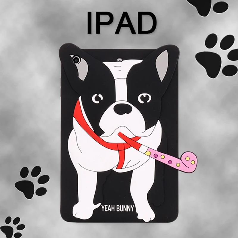 

Rubber Silicone Bulldog Tablet Covers, Black
