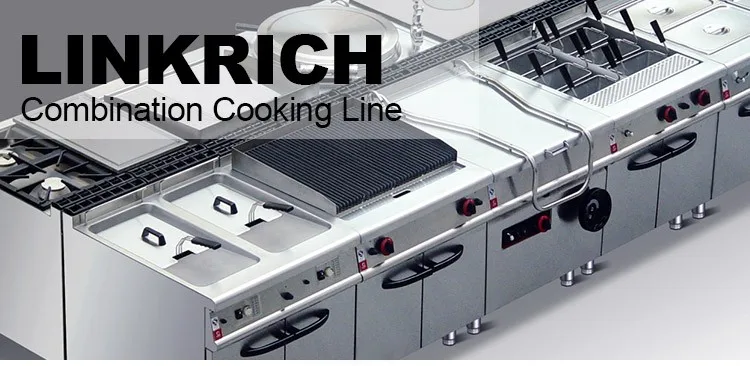 Commercial kitchen professional electric 4 burner gas cooking range with cabinet prices