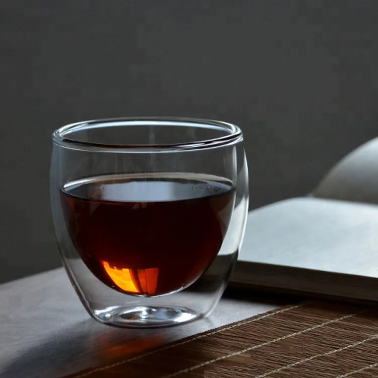 

80/250/350ml Double Wall Glass Tea Cup Drinking Use