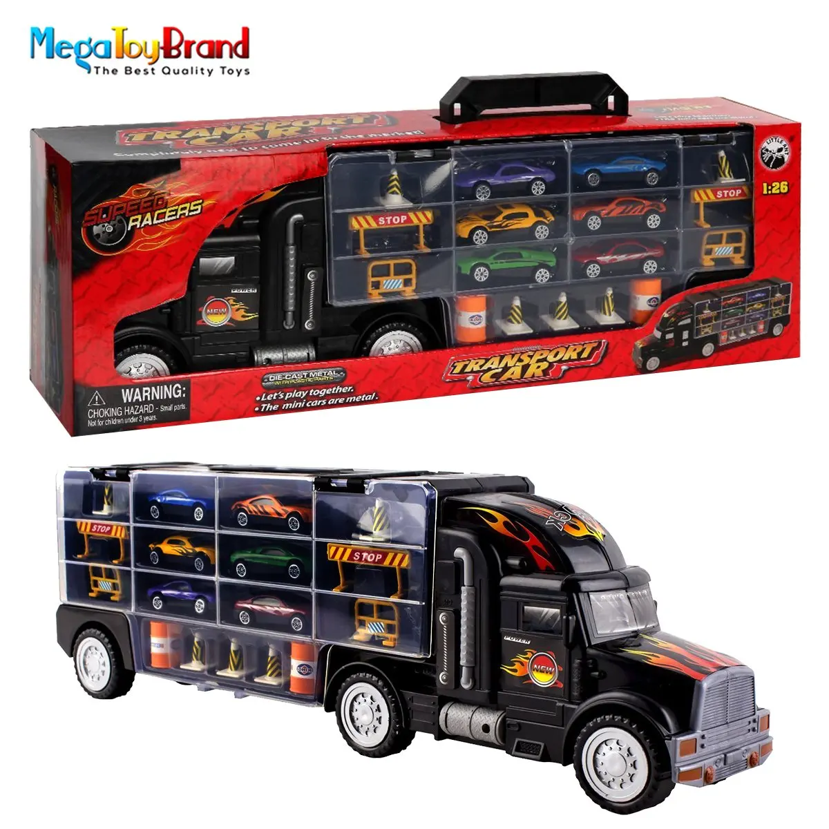 small toy cars and trucks