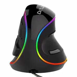 DeLUX M618 Plus RGB Wired Optical Mouse Ergonomic Vertical Mouse 1600 DPI