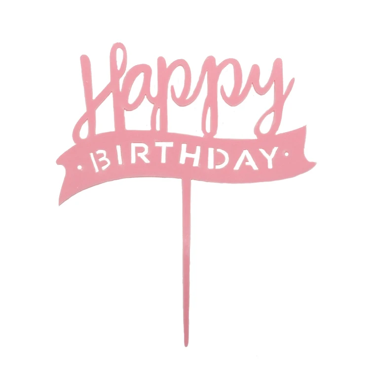 

Custom Happy Birthday Anniversary Acrylic Cake Topper Picture, As picture