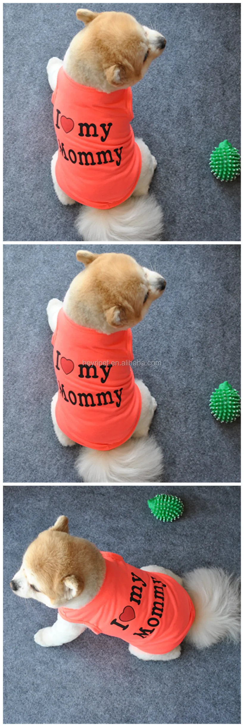 New Style Fashion Cotton Pet Dog Vest Clothes Wholesale Cat Pet I Love