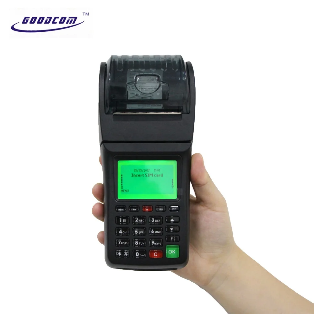 

OEM ODM Welcome GT6000S GPRS Pos Handheld terminal Portable thermal receipt Printer for online Food Ordering and Delivery, Black