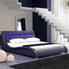 M01# Wholesale Modern design white LED kingsize queen size leather or PU soft bed