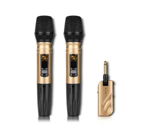 long range wireless microphone for  professional FM UHF wireless microphone for stage and karaoke with long range 200