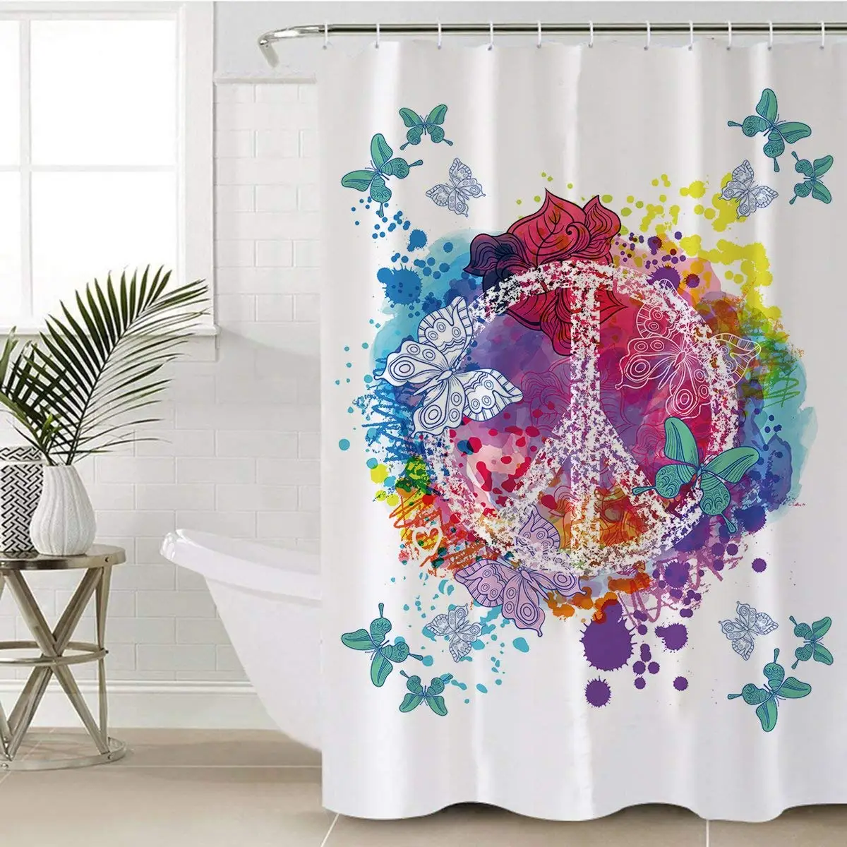 Cheap Peace Sign Shower Curtain Find Peace Sign Shower Curtain