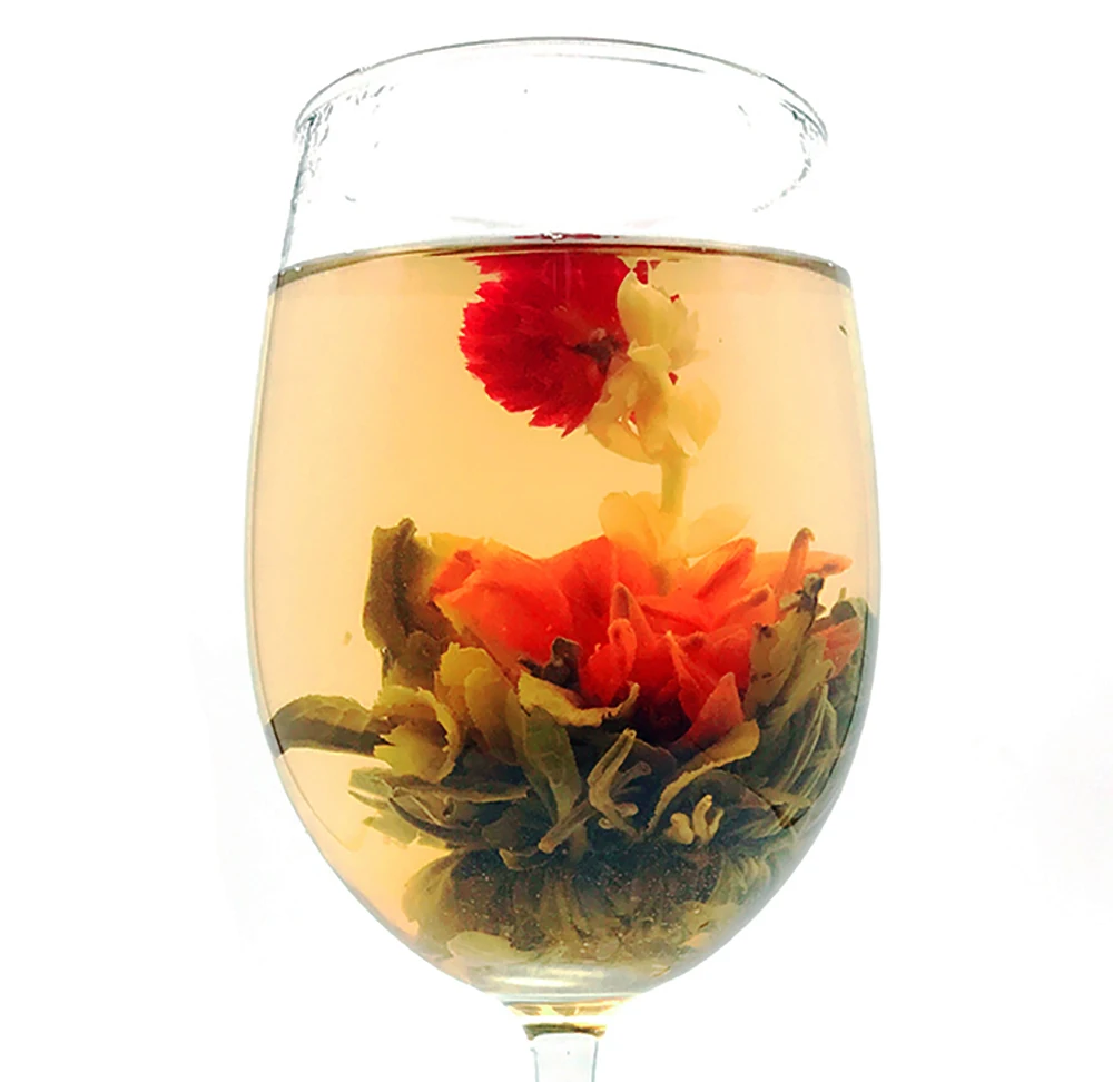 Chinese Handcraft Flowering Tea Ball Hibiscus Flower Bloom Tea Blooming