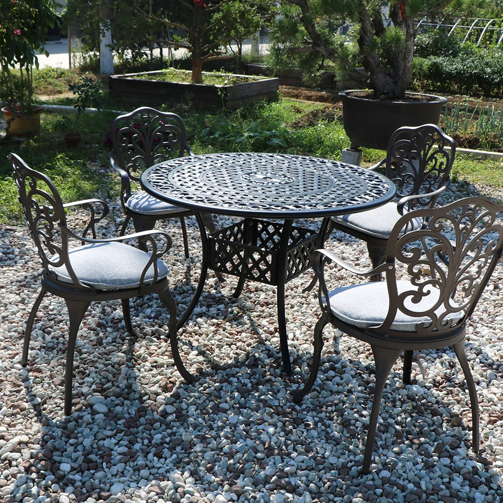 Patio Table And Chairs Bistro Set Aluminum Garden Metal Table And