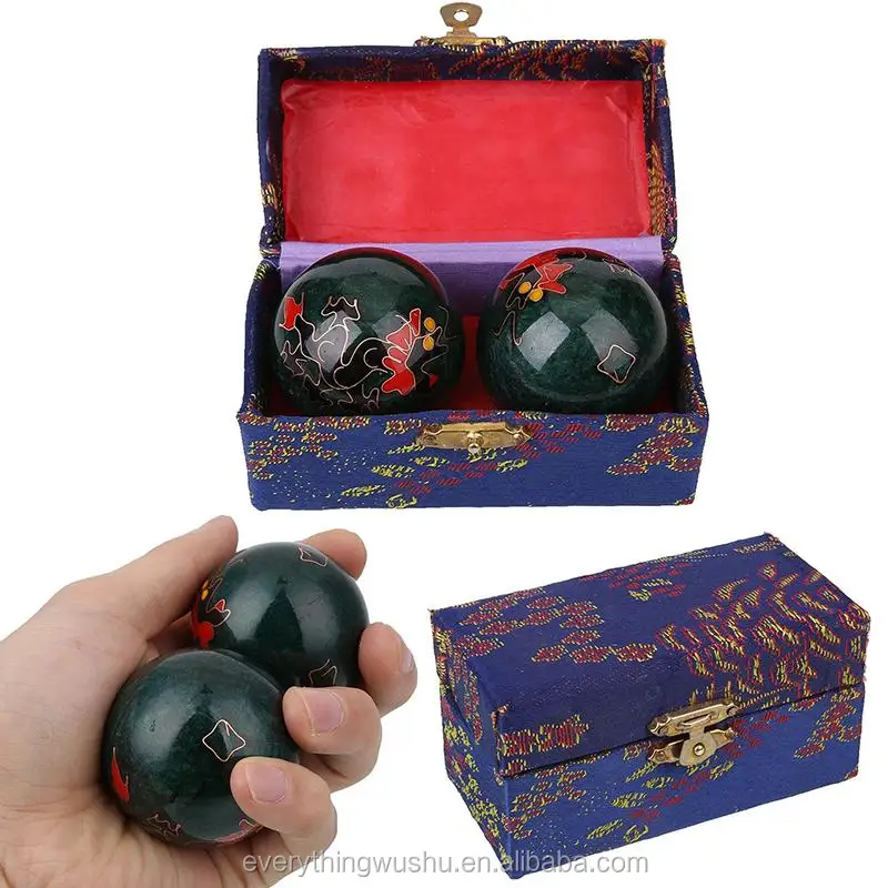 Cloisonne Health Exercise Stress Baoding Balls Yin Yang Fitness Handball Therapy Fitness