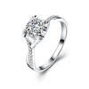 topsale fine jewelry real 18k white gold paved setting moissanite diamond ring jewelry