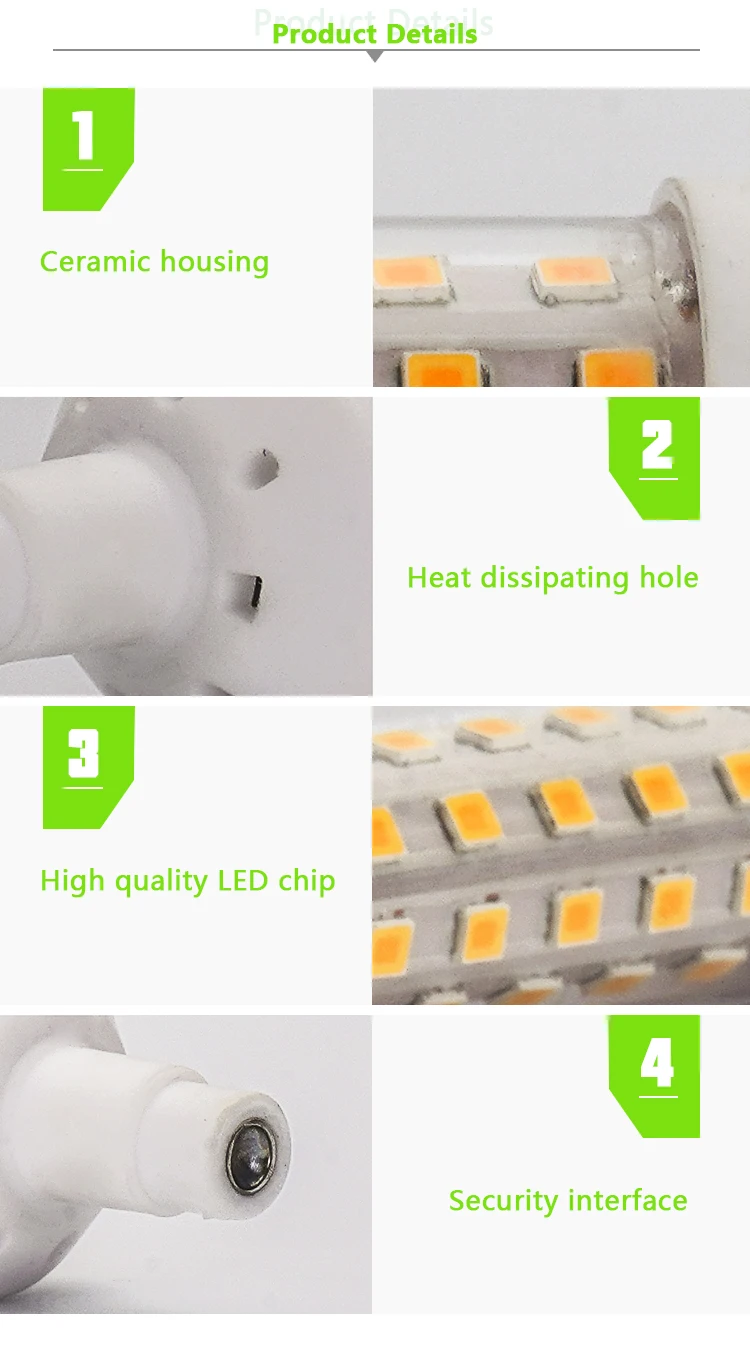 Hot sell product 360 degree dimmable High Lumen R7s 118mm led 9W