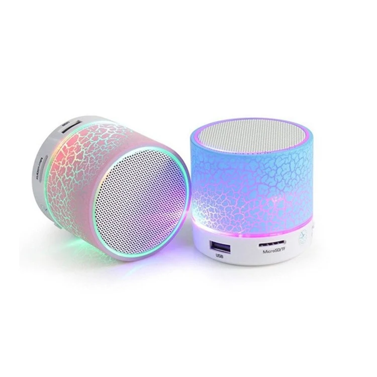 

Led Light Bluetooth Round Mini 3W Portable BT Speaker with USB SD Card Slot