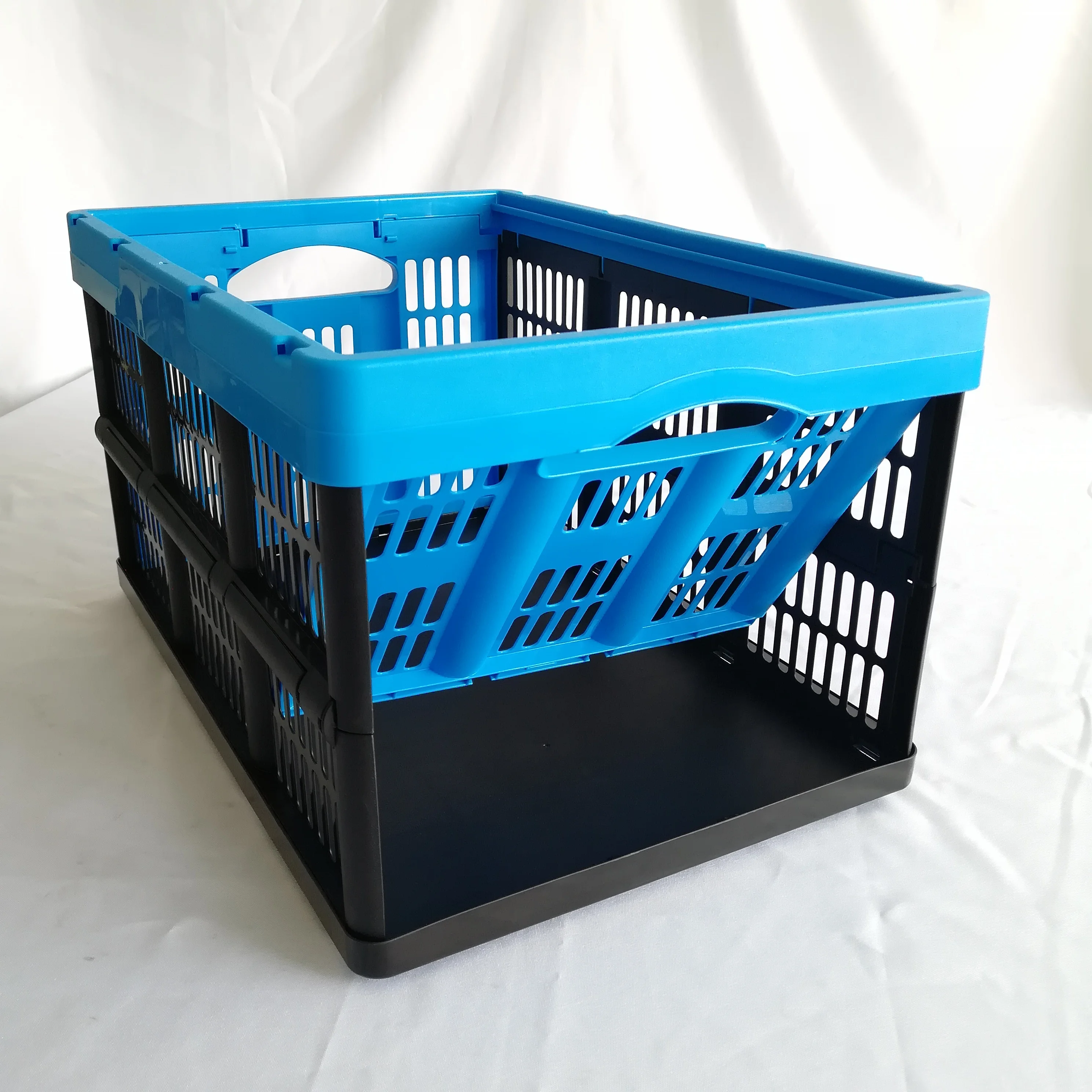 Customized Foldable Plastic Moving Crate With Transparent Lid Buy