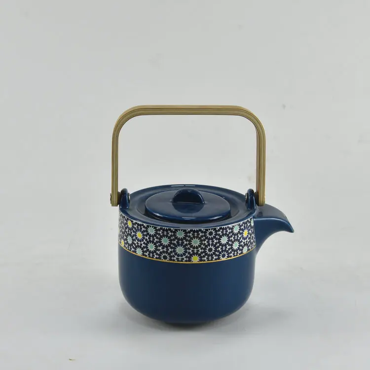 Amazon 2018 Top Seller Various Color Decal Bluk Ceramic Teapot With