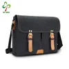 Vintage premium high quality flap-over compact 14" laptop messenger bag, high density practical side bags for men