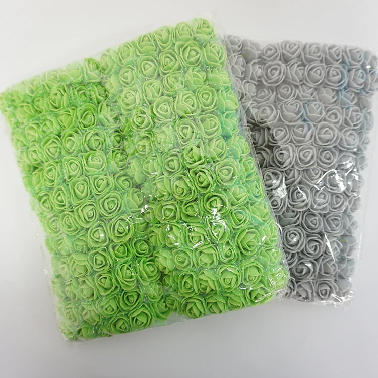 Rose DIY 144 PCS head pink Artificial Flowers Wedding Bride Bouquet PE Foam party festival Home Decor Garland Wreaths