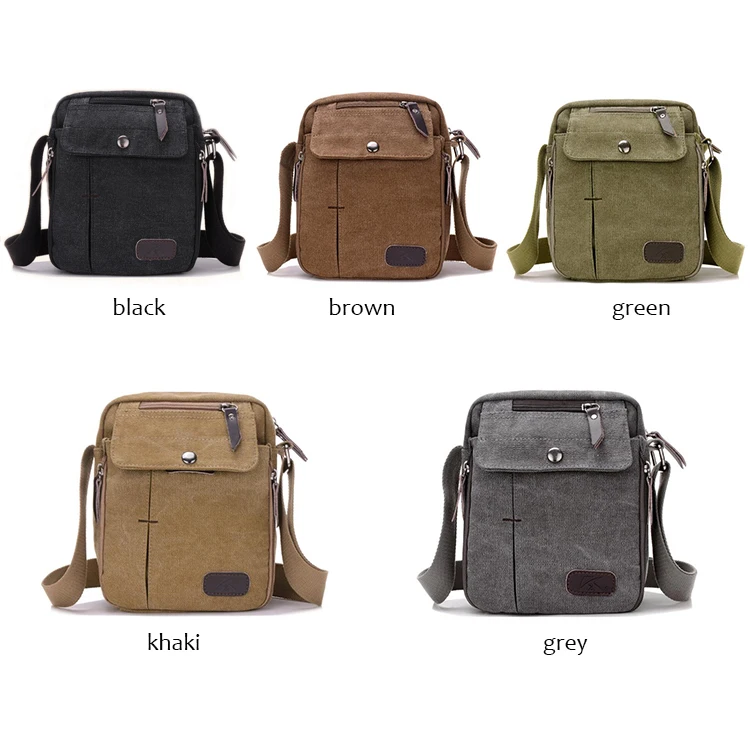 
CFP B246 RTS Canvas Shoulder Bag 6Pockets Canvas Messager Bag 