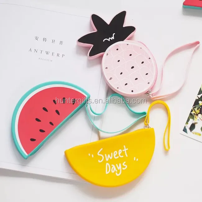 Wholesale Fancy Cute Fruits Orange Shaped Silicone Rubber Squeeze Small Coin Pouch Coin Purse ...