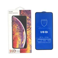 

10D Full cover full glue edge to edge screen protector phone glass for iPhone XS max