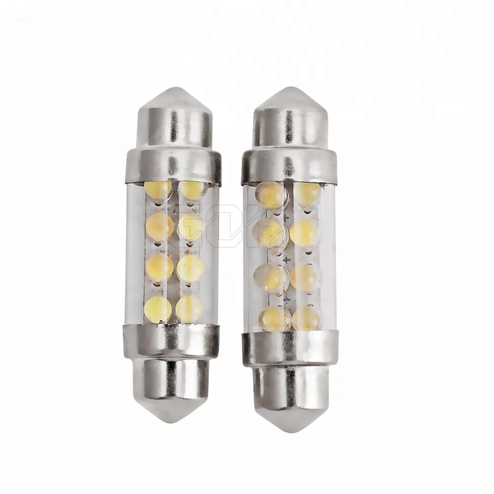 

C5W Festoon 31mm 36mm 39mm 41mm C10W c5w LED Interior Car Light Bulbs 8Led Auto Lights 6000K 12V White Lamps, White 6000k