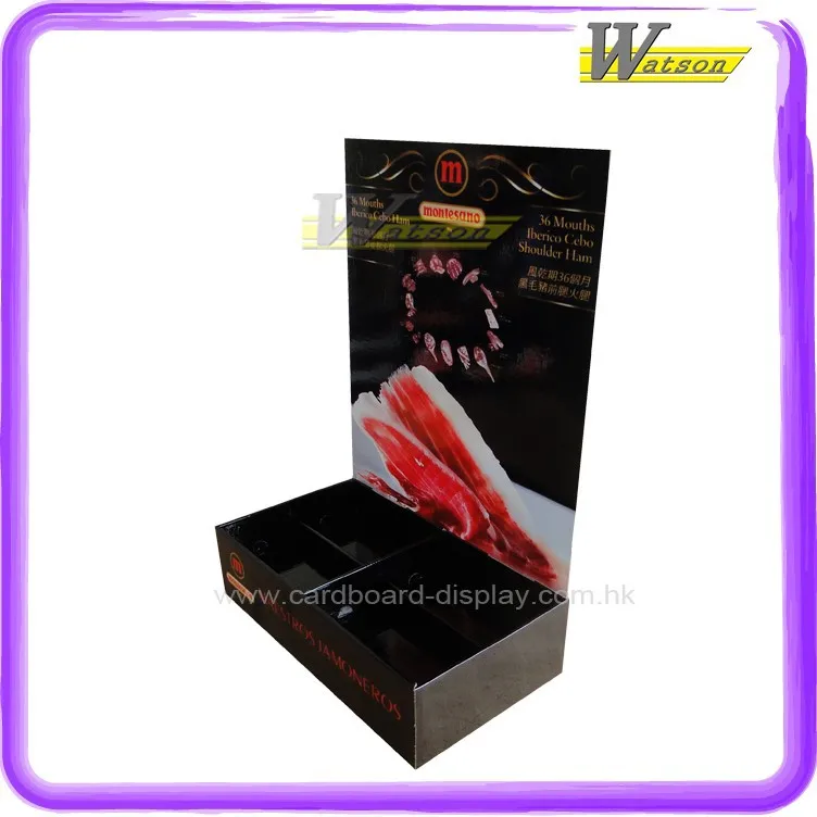 
supermarket pork ham promo counter top cardboard display box 